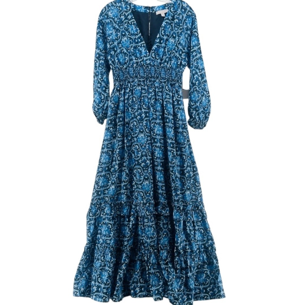 Chelsea28 Blue Rosalina Medallion Maxi Dress S NWT